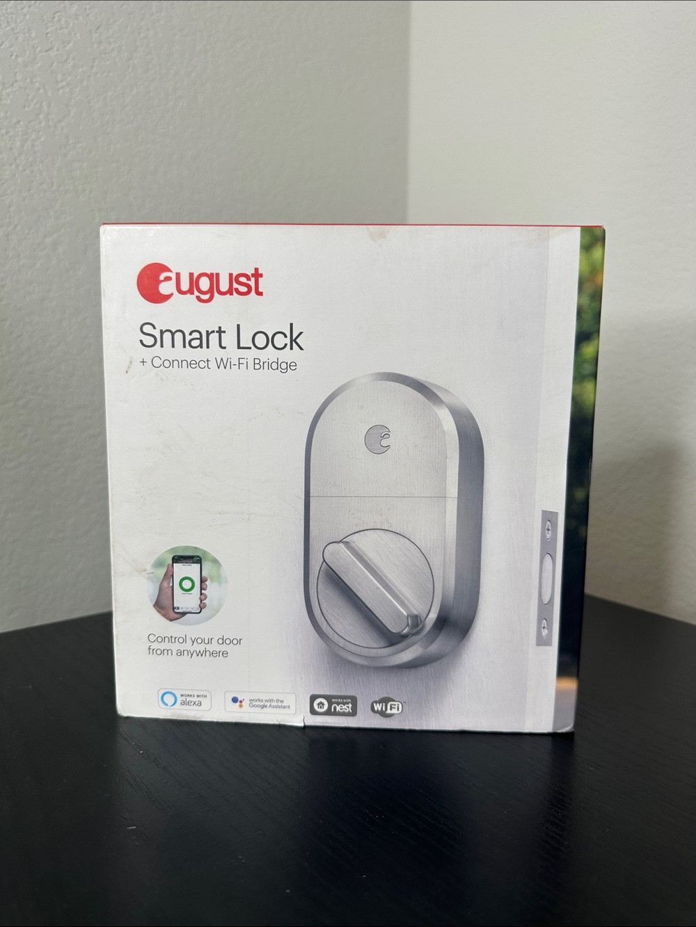 NWT August Smart Lock with Connect Wi‑Fi Bridge - Silver